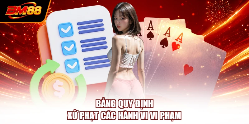 Bảng quy định xử phạt các hành vi vi phạm