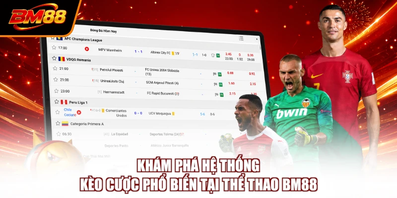 Khám phá hệ thống kèo cược phổ biến tại thể thao BM88